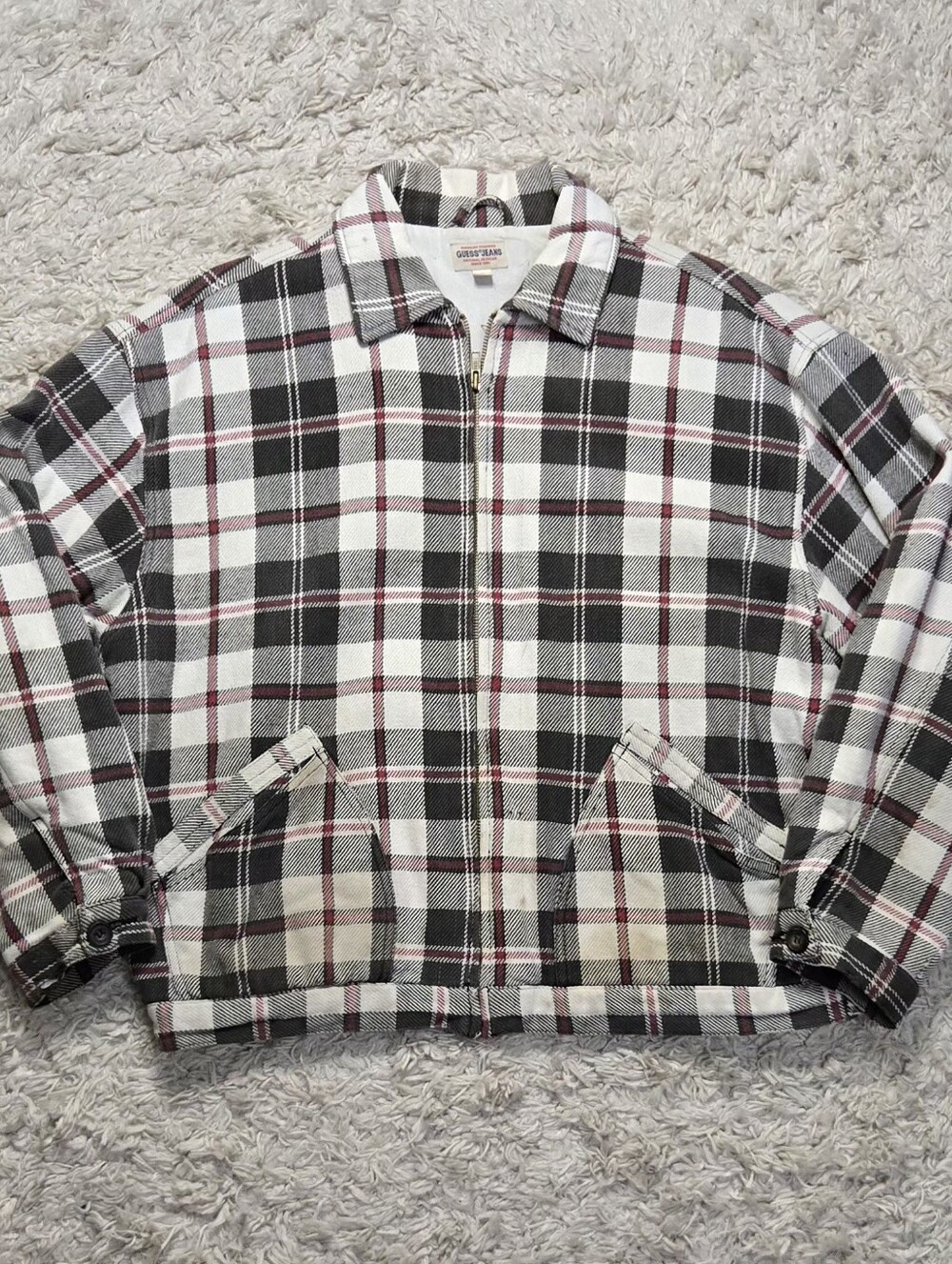 VTG 80s Guess Plaid Bomber XL